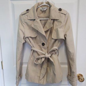 Zara Basic beige button up utility jacket